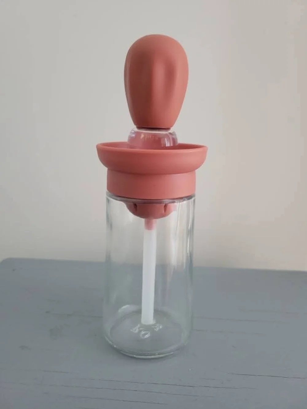 Silicone Pump Dispenser Bottle - Coral Pink